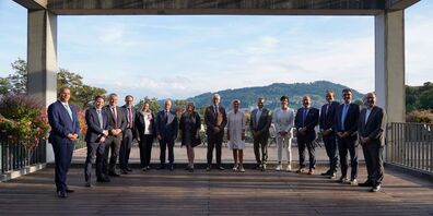 Die Delegation der Ostschweizer Regierungskonferenz in Bern.