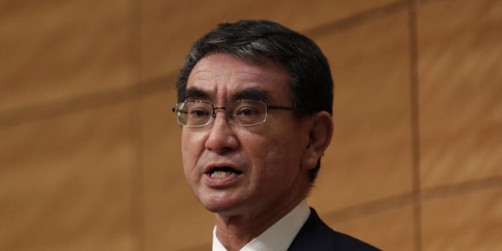 Taro Kono ist in Japan Kronfavorit für die Wahl eines neuen Regierungschefs. (Archivbild)