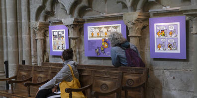 Das Comic-Festival BDFIL fand dieses Jahr auch in der Kathedrale von Lausanne statt.