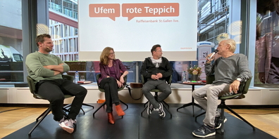 Beat Feuz,  Isabel Rohner, Florian Ast und Beat Antenen 