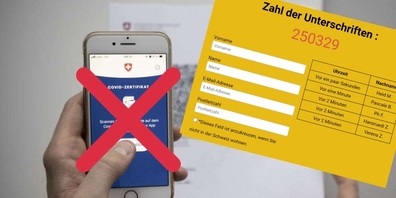 Für die Petition gegen die Ausweitung der Zertifikatspflicht wurden schon über 250'000 Mal unterschrieben.