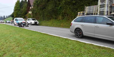 Am Donnerstagmorgen kam es auf dem Ricken zu einem Unfall mit einem Motorrad.