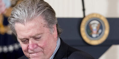ARCHIV - Stephen Bannon, damaliger Chefstratege von Trump, im Weißen Haus. Foto: Andrew Harnik/AP/dpa