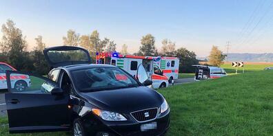 Der Personenwagen kam nach einem missglückten Überholmanöver in Friltschen TG von der Strasse ab. Das Fahrzeug erfasste am Strassenrand eine 22-jährige Fussgängerin und einen 26-jährigen Fussgänger. Die Frau wurde schwer, der Mann mittelschwer ver...