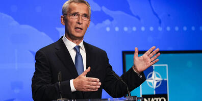 ARCHIV - Jens Stoltenberg, Nato-Generalsekretär, spricht bei einer Online-Pressekonferenz im NATO-Hauptquartier. Foto: Francisco Seco/Pool AP/dpa