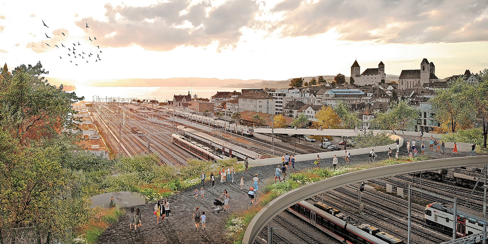 Gefällt: Viele hoffen, dass die Vision einer Rapperswiler Fuss- und Velobrücke Realität wird.