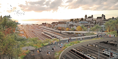 Gefällt: Viele hoffen, dass die Vision einer Rapperswiler Fuss- und Velobrücke Realität wird.