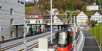 In Teufen AR braucht es für die Durchmesserlinie zwischen Appenzell und Trogen einen Doppelspur-Ausbau bis zum Bahnhof.