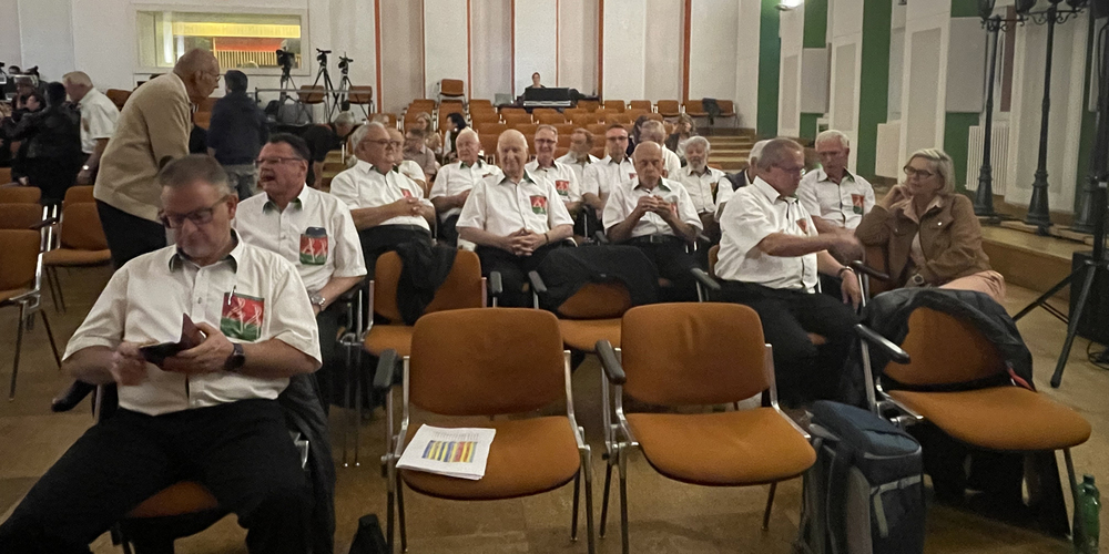 Der Männerchor Buchberg war live an der Jubiläumssendung zu 25 Jahre Musikwelle.