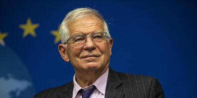 Der EU-Außenbeauftragte Josep Borrell spricht mit der Presse. Foto: Brittainy Newman/AP/dpa