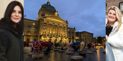 Mit den Kunstherzen wollen Claudia Knie (l.) und Carolina Caroli vielen Menschen helfen.