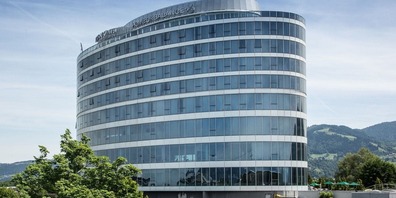 Das Panoramahaus in Dornbirn ist weithin sichtbar