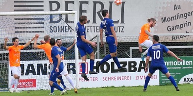 «Luftkampf» beim letzten Antreten der Diepoldsauer in Rüthi (Archivbild)