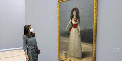 Königin Letizia von Spanien traf in der Fondation Beyeler in Riehen auf königliche Häupter der Vergangenheit, wie hier die 1795 von Goya porträtierte "Doña Maria del Pilar Teresa Cayetana de Silva Alvarez de Toledo, XIII duquesa de Alba".
