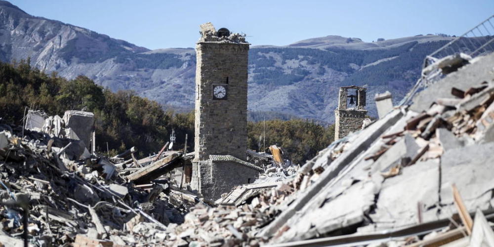ARCHIV - Das schwere Erdbeben im italienischen Amatrice ist fünf Jahre her. Foto: Massimo Percossi/ANSA/dpa