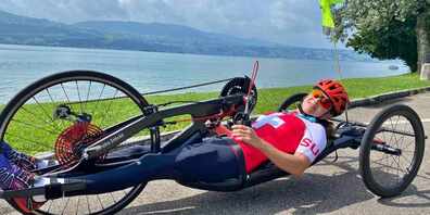 Bei nassen und schwierigen Strassenverhältnissen konnte die Joner Handbike-Athletin Sandra Stöckli nicht in den Medaillenkampf eingreifen. (Archivbild)