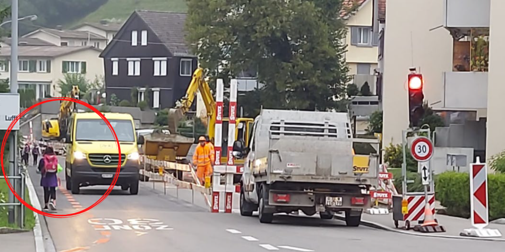 Aufgrund der Sanierung kam es zu gefährlichen Situationen, weshalb die Strasse gesperrt wurde.