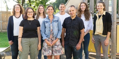 Im Bild von links: Tanja Schmid, Ella Hagmann, Dijana Jutric, Petra Hablützel, Andreas Brunner, Marcel Seewer, Michelle Bieri und  Larissa Wild.