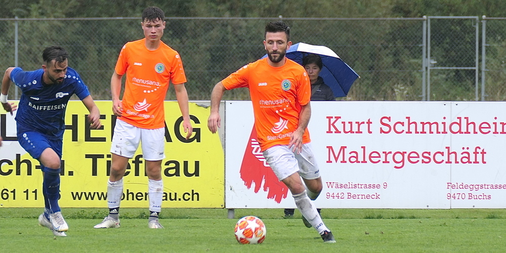 Der FC Diepoldsau, hier mit Esmir Shajnoski am Ball, war nur zeitweise die spielbestimmende Mannschaft