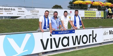Das Viva-Work-Team: vl. Arif Akpinar,  Leonardo Ciardullo, Manuel Schmitter, Sascha Smakaus