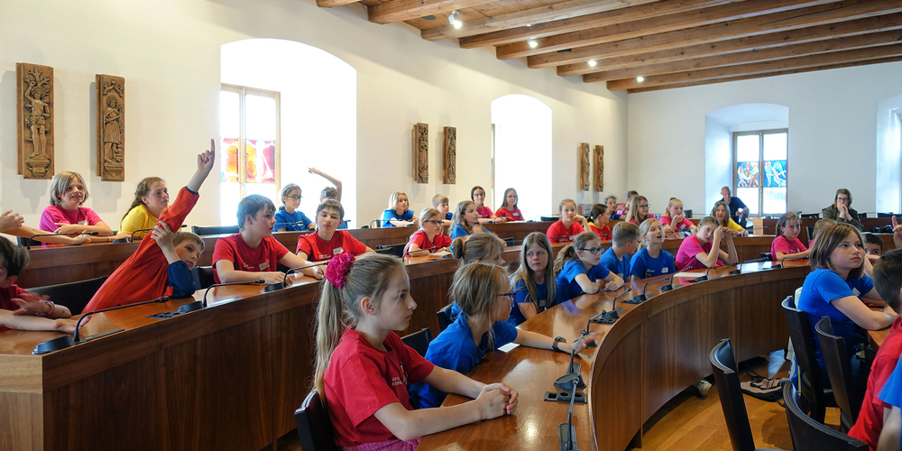 Das Kinderparlament tagte jeweils im Kantonsratssaal.