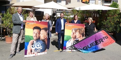 Kurt Egger Grüne, Corinna Pasche Die Mitte, Sonja Wiesmann SP, Gabriel Macedo FDP; Christina Pagnoncini GLO, Eva Büchi QueerTG.