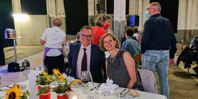 Christof Kälin und seine Frau Evelyne genossen die Feier zu seinen Ehren.