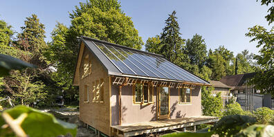 Das Kreishaus in Feldbach ZH wurde nach dem Prinzip der Kreislaufwirtschaft gebaut. (Pressebild)