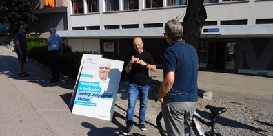 Bei schönstem Wetter konnte man mit Marcel Hilber über seine Motivation und seine Ziele sprechen.