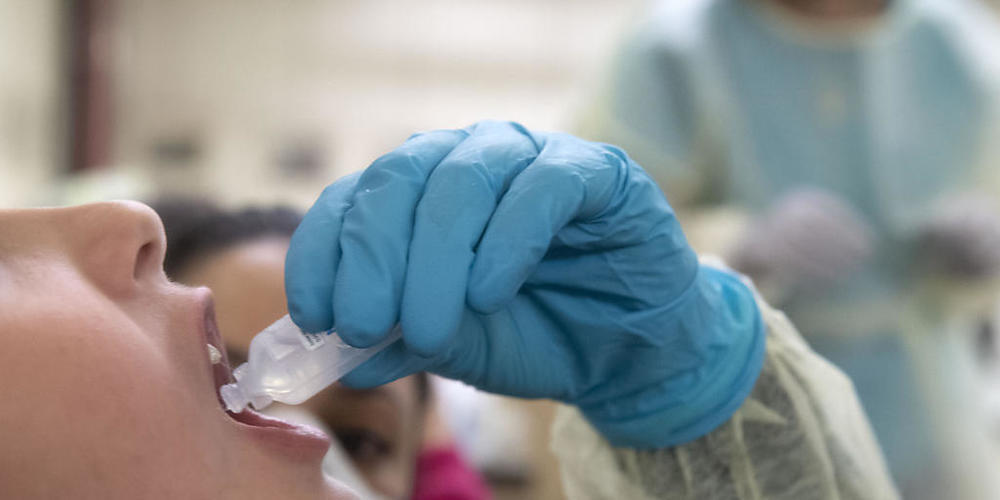 Corona-Speicheltest an einer Grundschule. (Archivbild)