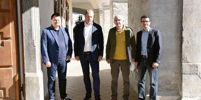 Gaudenz Domenig, David Trümpler, Peter Lang und Simon Berger. 