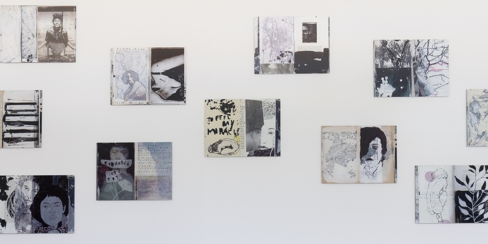 Daniela Kneer-Heinz: «Artjournal», Prints auf Aludibond, Mixed Media, 2021, je 45 × 60 cm.