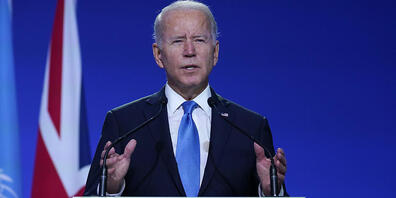 Joe Biden, Präsident der USA, spricht bei der Podiumsveranstaltung «Accelerating Clean Technology Innovation and Deployment» (dt. Beschleunigung der Innovation und Einsatzes sauberer Technologien) während der UN-Klimakonferenz COP26 in Glasgow. Fo...