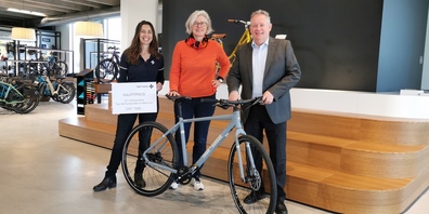 Barbara Kohlstock ist die Gewinnerin des Hauptpreises der Kreuzlinger Velo-Challenge.