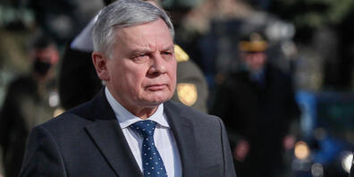ARCHIV - Andrij Taran, Verteidigungsminister der Ukraine, vier weitere Mitglieder des Kabinetts wurden entlassen. Foto: Gleb Garanich/Pool Reuters/AP/dpa