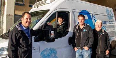 Die Gossauer Eis-Crew: Roger Diethelm, Meli Fleischmann, Andy Gröbli und Werni Sommer (v.l.n.r.)