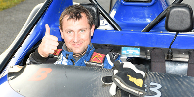 Roger Schnellmann auf der Rennstrecke von St. Ursanne nach Les Rangiers.