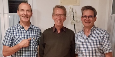 Jubilare (v.l.):  Daniel Rüegg (25 Jahre),  Roland Fässler (60 Jahre) und Stefan Thalmann (25 Jahre).