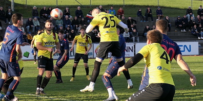 Der wuchtige Kopfball von Taras Zinko brachte dem FC Altstätten den zwischenzeitigen 1:1 Ausgleich