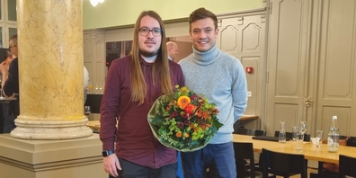 Ramon Waser (l.), Präsident und Andrin Monstein, Vize-Präsident der Grünliberalen Kanton St.Gallen.