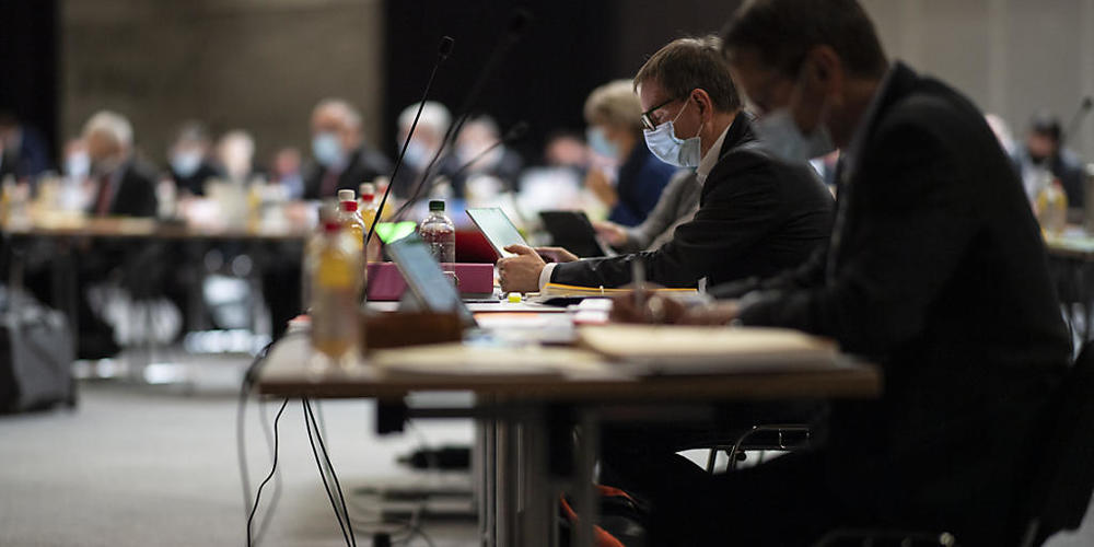 Der St.Galler Kantonsrat will 2022 wieder im traditionellen Saal im Regierungsgebäude tagen. 