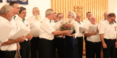 Sie Sopranistin Andrea Viaricci nahm am Konzert des Männerchors Buchberg teuil.