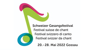 Das Logo des Schweizer Gesangsfestivals 2022 in Gossau SG, das vom 20. bis 28. Mai 2022 geplant ist.