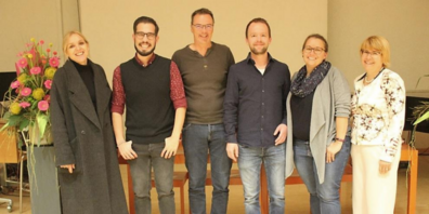 Von links: Carmen Hutter, Pascal Frei (Aktuar), Roland Bruderer (neuer Co-Präsident), Adrian Brändli (Kassier), Marie-Theres Lüchinger (neue Co-Präsidentin) und Rosmarie Dal Molin