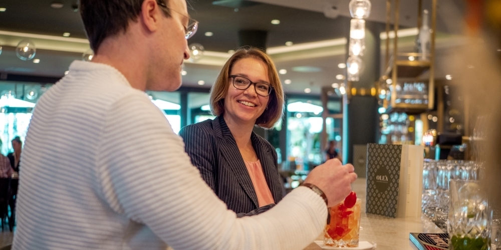 Die Restaurants OLEA und KAORI sind so konzipiert, dass man zu zweit oder auch als kleine Gruppe bis zu 20 Personen über Mittag den Lunch mit interessanten Menus geniesst.