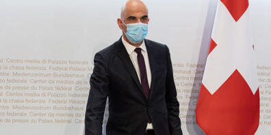 Bundesrat Alain Berset am Mittwoch im Medienzentrum.