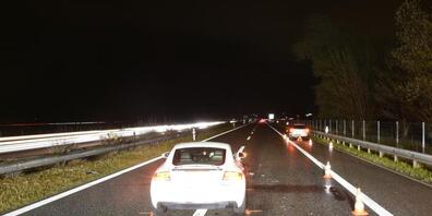 Der Unfall ereignete sich auf der Südspur der Autobahn A13 rund einen Kilometer vor der Ausfahrt Landquart.