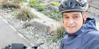 «Schaffhausen ist für mich viel mehr als <blos e chlini Stadt>», so Dani Spitz. Er ist gerne mit dem Velo – oder dem Cargobike – in der Region unterwegs. 