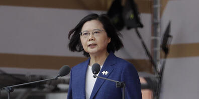 Taiwans Präsidentin Tsai Ing-wen hat die Forderung von Chinas Staats- und Parteichef Xi Jinping zur «Wiedervereinigung» zurückgewiesen. Foto: Chiang Ying-Ying/AP/dpa