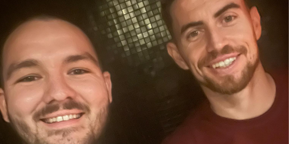 Dennis Ritz, Marketingchef des FC St.Margrethen, mit Jorge Luiz Frello Filho, genannt Jorginho